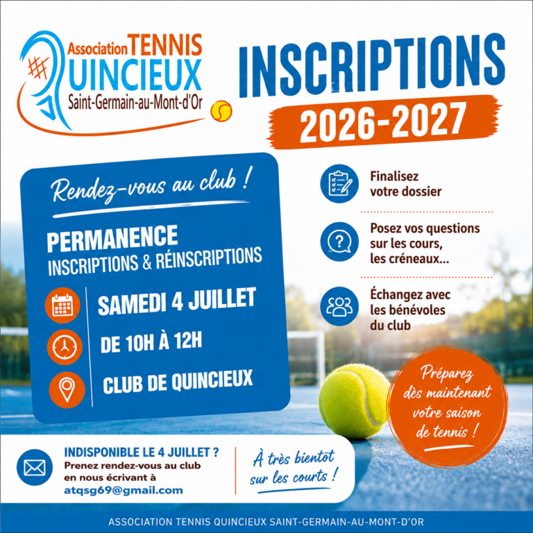 Inscriptions 2026-2027 : permanence le samedi 4 juillet