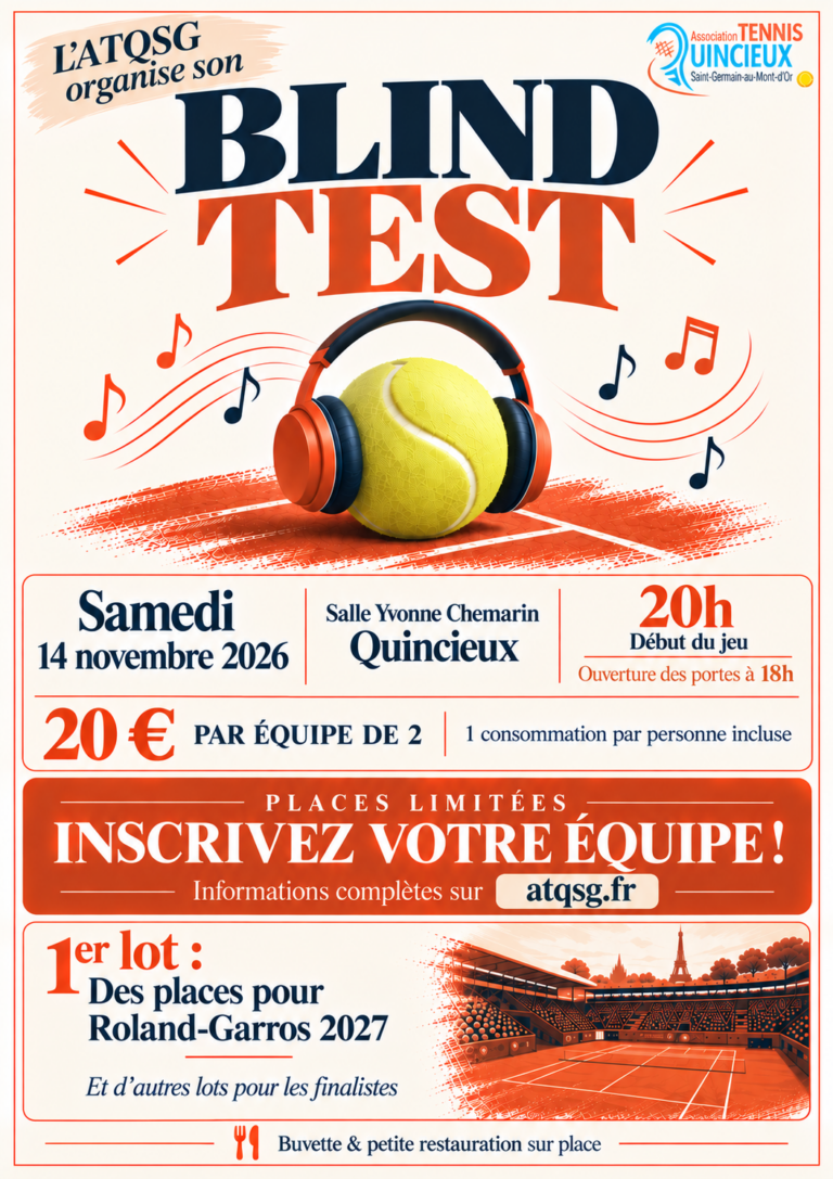 Blind Test ATQSG : rendez-vous le 14 novembre à Quincieux !